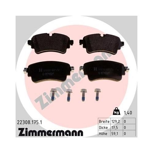 Bremsscheibe ZIMMERMANN 100.3379.20 COAT Z für VAG, Hinterachse