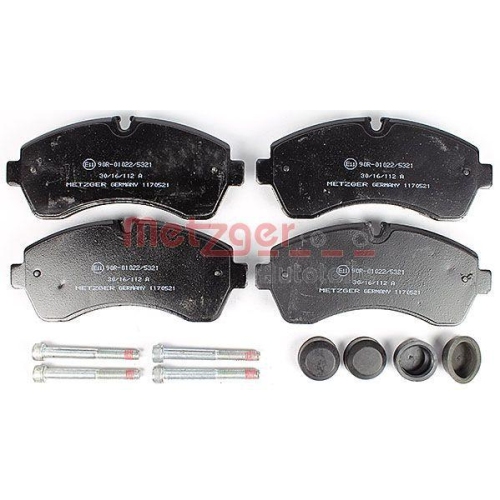 Bremsbelagsatz, Scheibenbremse METZGER 1170521 f&uuml;r MERCEDES-BENZ VAG