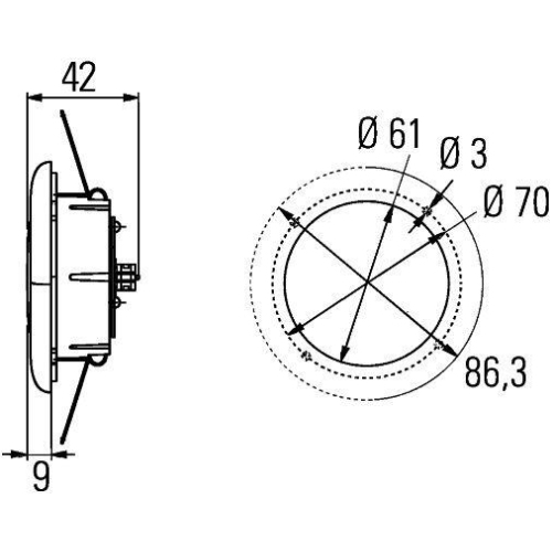 HELLA Innenraumleuchte 2JA 343 790-301 für VOLVO, Innenraum