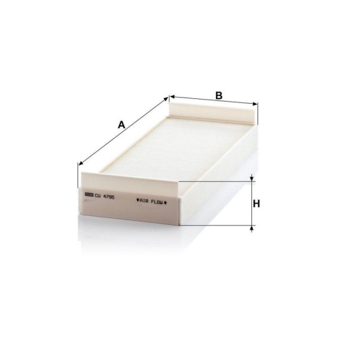 Filter, Innenraumluft MANN-FILTER CU 4795 f&uuml;r, Bugschrank