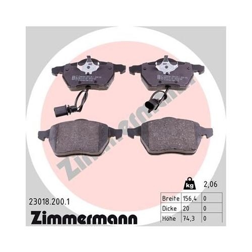 Bremsscheibe ZIMMERMANN 100.1216.20 COAT Z f&uuml;r VAG AUDI (FAW) VW (SVW)