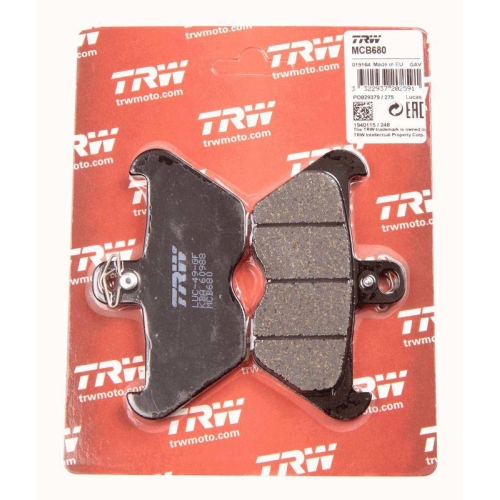 Bremsbelagsatz, Scheibenbremse TRW MCB680 Organic Allround f&uuml;r, Vorderachse