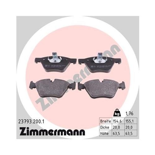 Bremsscheibe ZIMMERMANN 150.3402.20 COAT Z f&uuml;r BMW BMW (BRILLIANCE), Vorderachse