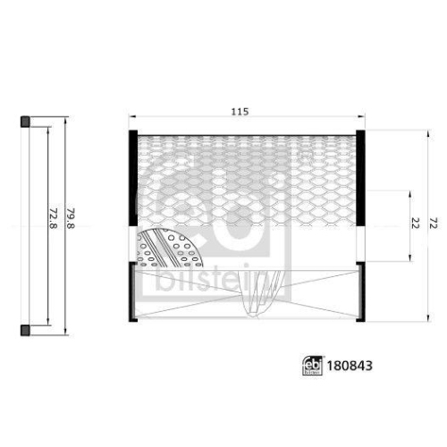 &Ouml;lfilter FEBI BILSTEIN 180843 f&uuml;r FORD RENAULT VOLVO CASE IH MASSEY FERGUSON