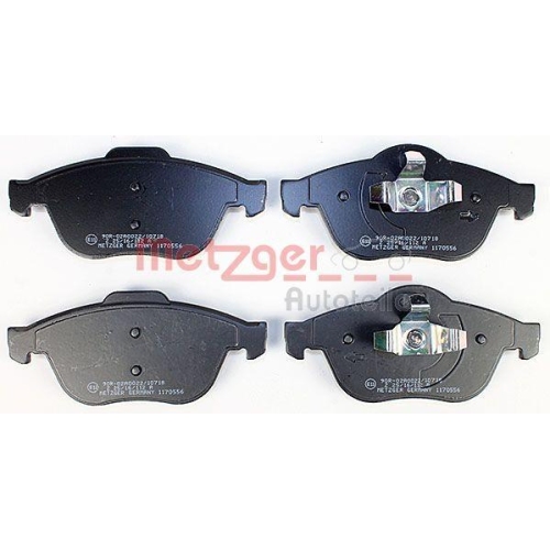 Bremsbelagsatz, Scheibenbremse METZGER 1170556 f&uuml;r RENAULT, Vorderachse