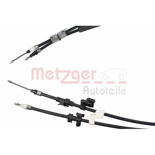 Seilzug, Feststellbremse METZGER 10.5378 f&uuml;r FORD, hinten links, hinten rechts