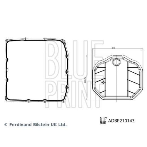 Hydraulikfiltersatz, Automatikgetriebe BLUE PRINT ADBP210143 für PORSCHE