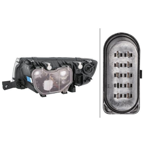 Hauptscheinwerfer HELLA 1EB 246 018-101 f&uuml;r SKODA, rechts