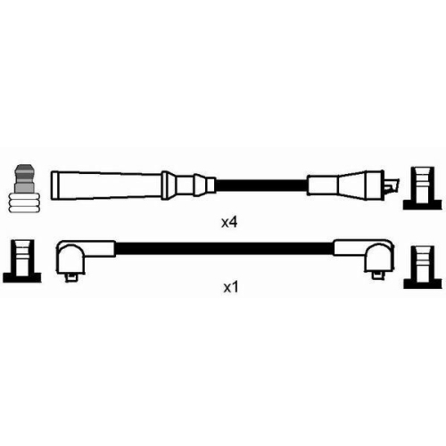Z&uuml;ndleitungssatz NGK 2564 f&uuml;r VOLVO, f&uuml;r Fahrzeuge mit Z&uuml;ndverteiler