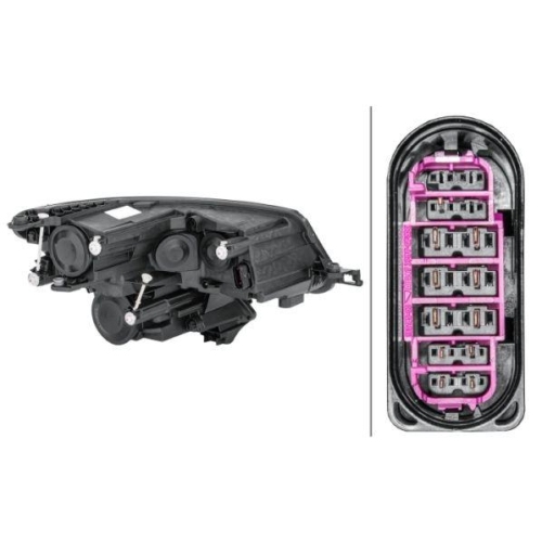 HELLA Hauptscheinwerfer 1EF 012 669-091 für SKODA, links