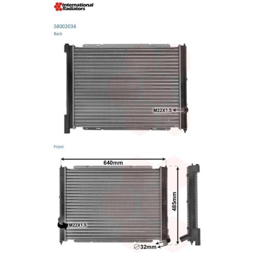 K&uuml;hler, Motork&uuml;hlung VAN WEZEL 58002034 f&uuml;r VW, f&uuml;r Fahrzeuge mit Klimaanlage