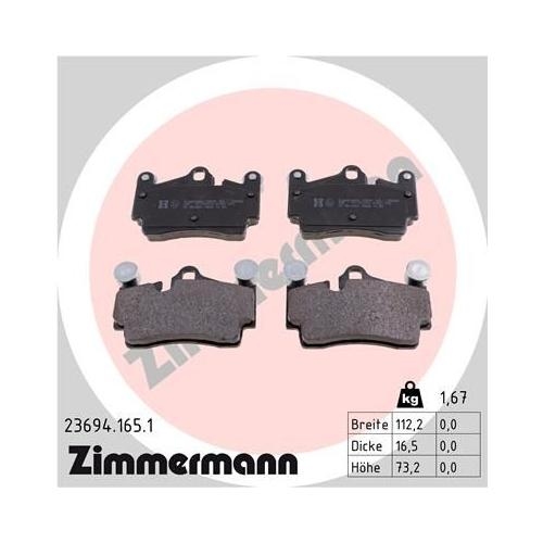 Bremsscheibe ZIMMERMANN 600.3229.20 COAT Z für PORSCHE VAG, Hinterachse