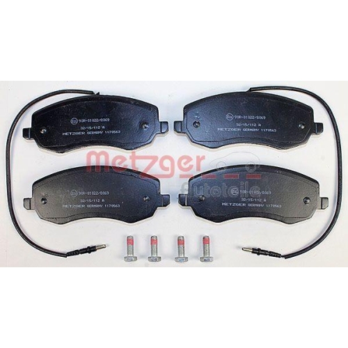Bremsbelagsatz, Scheibenbremse METZGER 1170563 f&uuml;r CITRO&Euml;N FIAT PEUGEOT