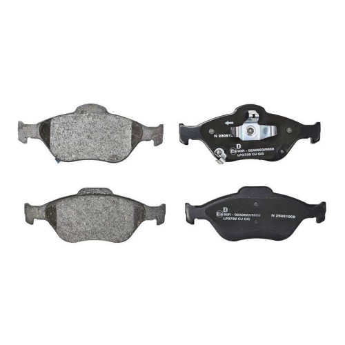 DELPHI LP3739 Bremsbelagsatz, Scheibenbremse f&uuml;r TOYOTA, Vorderachse