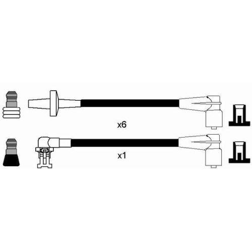 Z&uuml;ndleitungssatz NGK 2586 f&uuml;r RENAULT DACIA, f&uuml;r Fahrzeuge mit Z&uuml;ndverteiler