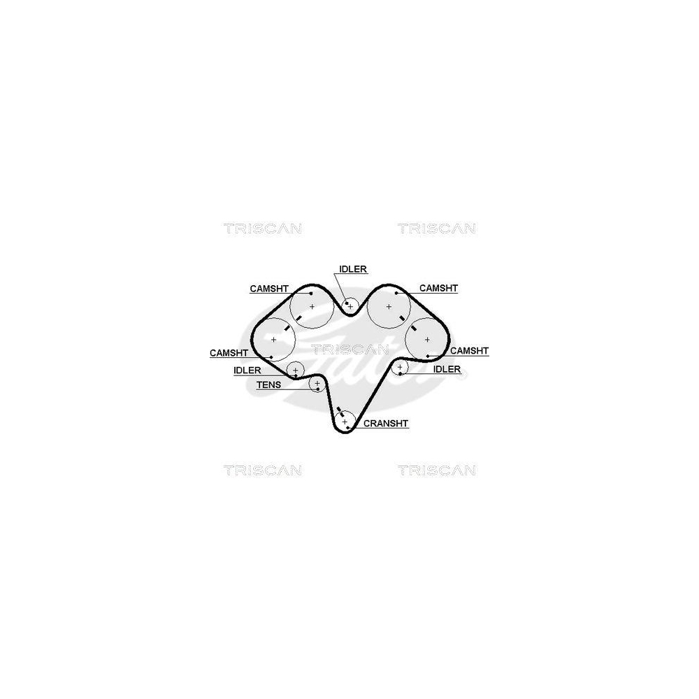 Zahnriemen TRISCAN 8645 5475 f&uuml;r ALFA ROMEO LANCIA DANA