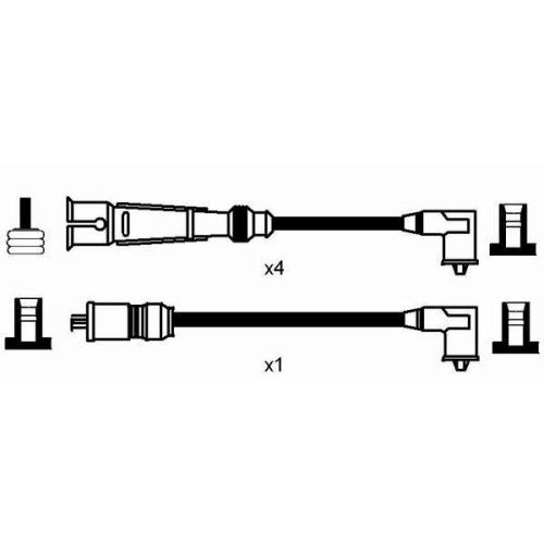 Z&uuml;ndleitungssatz NGK 2573 f&uuml;r AUDI SEAT SKODA VW LAMBORGHINI BENTLEY