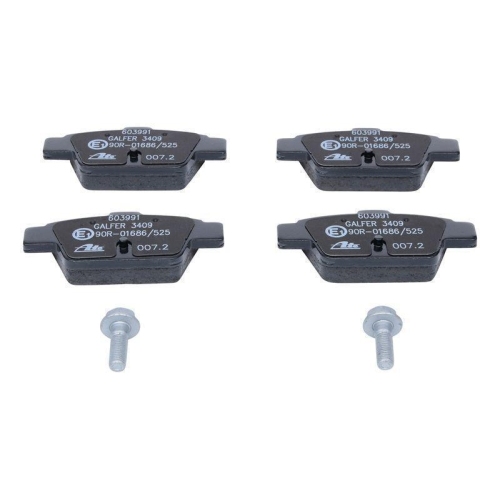 Bremsbelagsatz, Scheibenbremse ATE 13.0460-3991.2 f&uuml;r FIAT, Hinterachse