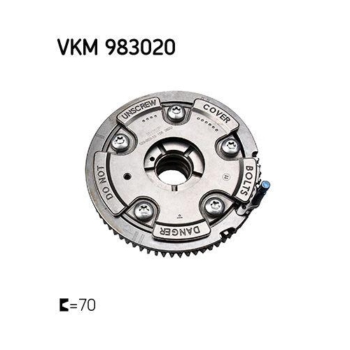 Nockenwellenversteller SKF VKM 983020 für MERCEDES-BENZ, Auslassseite
