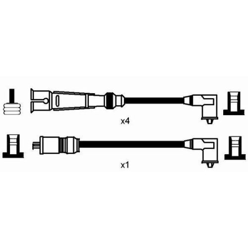 Z&uuml;ndleitungssatz NGK 2576 f&uuml;r, f&uuml;r Fahrzeuge mit Z&uuml;ndverteiler
