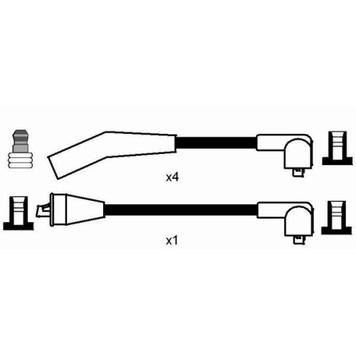 Z&uuml;ndleitungssatz NGK 0879 f&uuml;r, f&uuml;r Fahrzeuge mit Z&uuml;ndverteiler