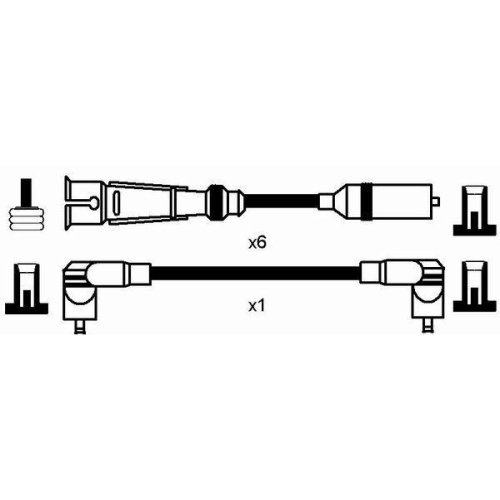 Z&uuml;ndleitungssatz NGK 0940 f&uuml;r, f&uuml;r Fahrzeuge mit Z&uuml;ndverteiler