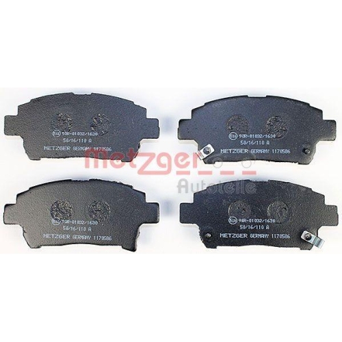Bremsbelagsatz, Scheibenbremse METZGER 1170586 GREENPARTS f&uuml;r TOYOTA