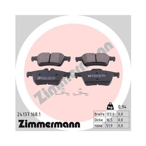 Bremsscheibe ZIMMERMANN 370.3085.20 COAT Z für MAZDA, Hinterachse