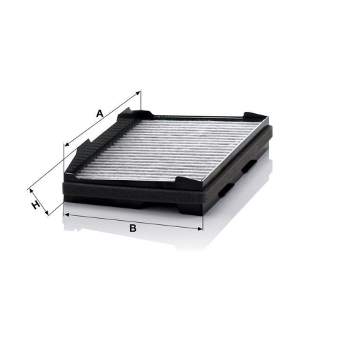 Filter, Innenraumluft MANN-FILTER CUK 3220 f&uuml;r SAAB, hinter dem Handschuhfach