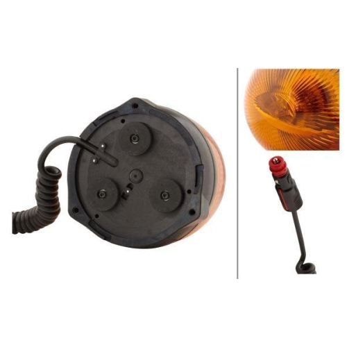 HELLA Rundumkennleuchte 2RL 009 506-301 Rota Compact für VOLVO ABG MANITOU