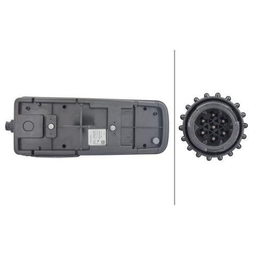 HELLA Heckleuchte 2VD 012 381-011 für DAF MAN VW TATRA ROSENBAUER, links