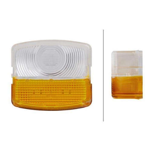 Lichtscheibe, Blinkleuchte HELLA 9EL 118 614-021 für STEYR LIEBHERR CLAAS TEREX