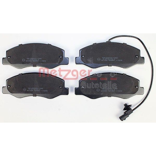Bremsbelagsatz, Scheibenbremse METZGER 1170595 f&uuml;r OPEL RENAULT, Hinterachse