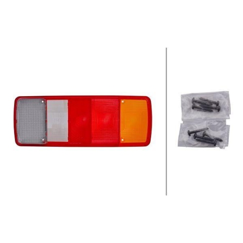 Lichtscheibe, Heckleuchte HELLA 9EL 122 689-051 für MAN VW BUCHER, links, rechts