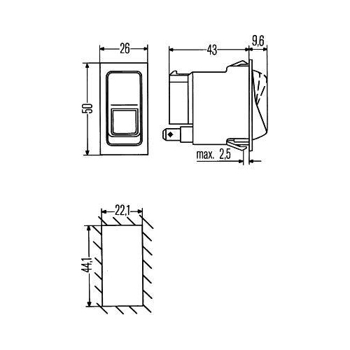 HELLA Schalter 6RH 004 570-041 für TEREX