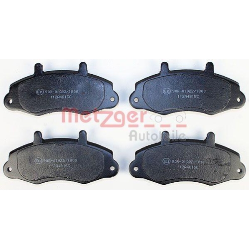 Bremsbelagsatz, Scheibenbremse METZGER 1170604 f&uuml;r FORD, Vorderachse