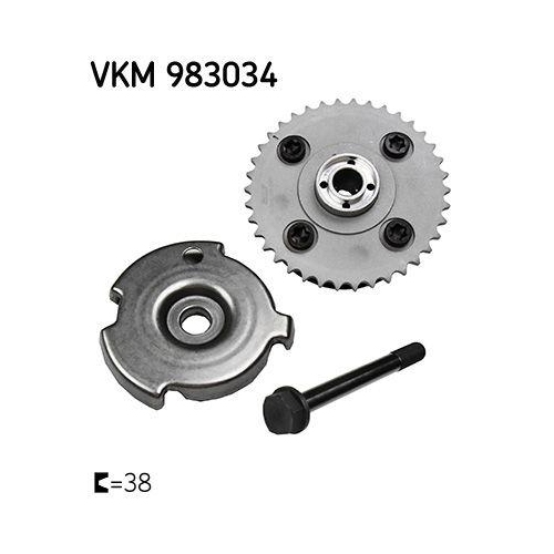 Nockenwellenversteller SKF VKM 983034 f&uuml;r BMW, Auslassseite