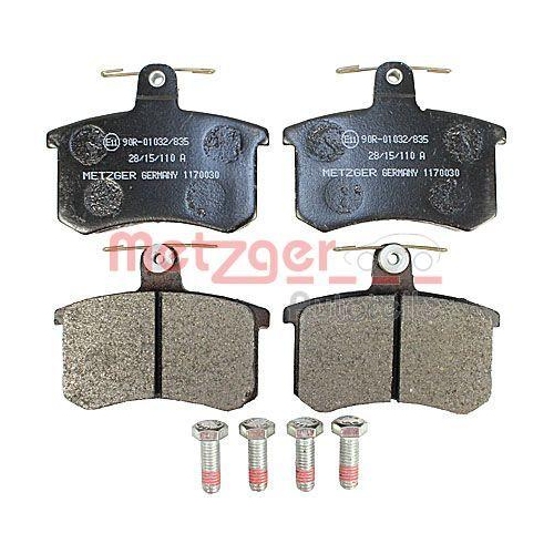 Bremsbelagsatz, Scheibenbremse METZGER 1170030 GREENPARTS f&uuml;r ALFA ROMEO AUDI