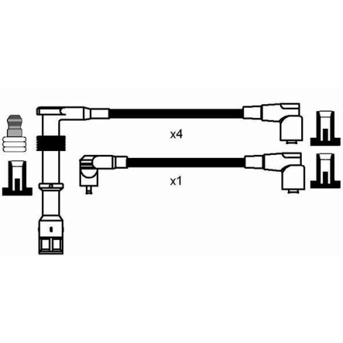 Z&uuml;ndleitungssatz NGK 0505 f&uuml;r AUDI SEAT SKODA VW LAMBORGHINI BENTLEY