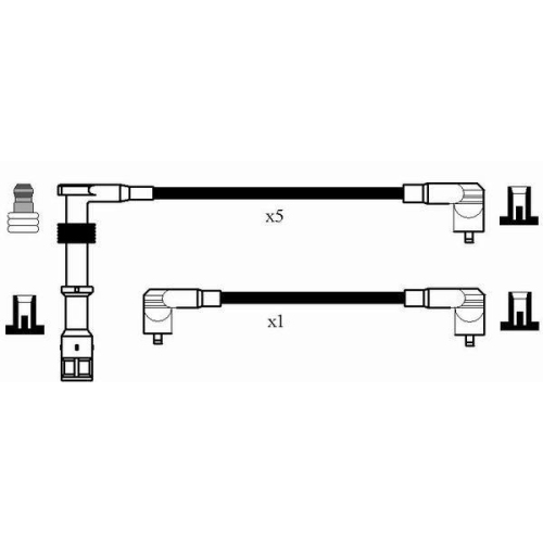 Z&uuml;ndleitungssatz NGK 0508 f&uuml;r AUDI SEAT SKODA VW LAMBORGHINI BENTLEY