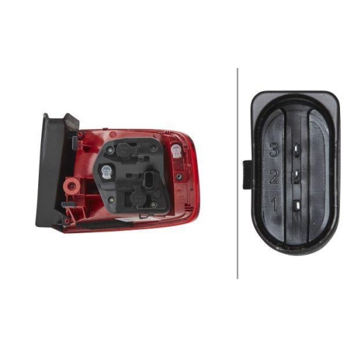 HELLA Heckleuchte 2VA 009 686-091 für AUDI VW, links