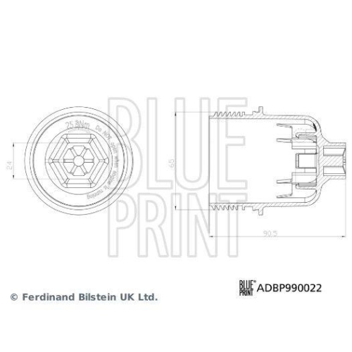 Deckel, &Ouml;lfiltergeh&auml;use BLUE PRINT ADBP990022 Blue Print Solution f&uuml;r CHRYSLER