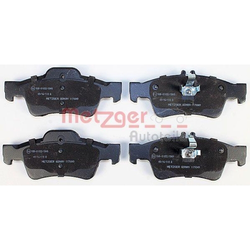 Bremsbelagsatz, Scheibenbremse METZGER 1170049 GREENPARTS f&uuml;r MERCEDES-BENZ
