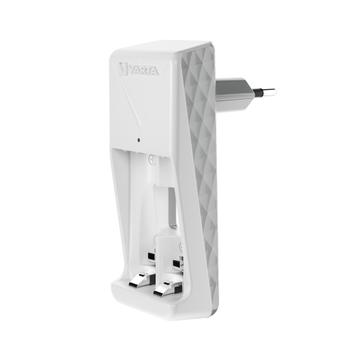 VARTA Mini Charger Ladegerät lädt 2 AA/AAA gleichzeitig & 2x AAA Batterien