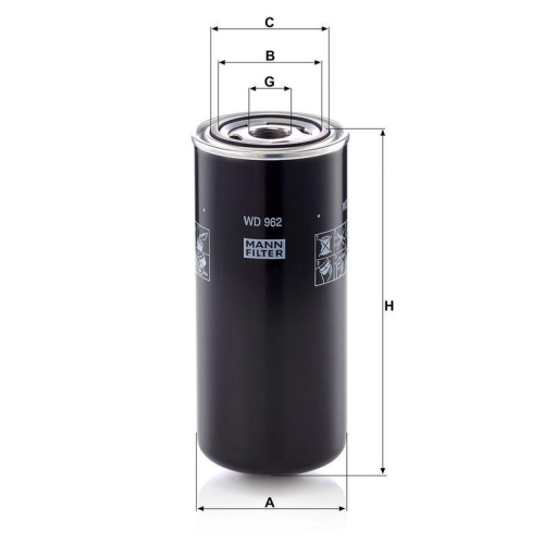MANN-FILTER WD 962 Hydraulikfilter, Automatikgetriebe f&uuml;r HANOMAG HENSCHEL VOLVO