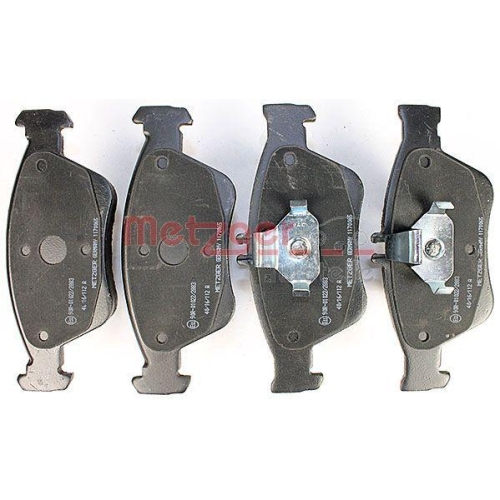 Bremsbelagsatz, Scheibenbremse METZGER 1170065 f&uuml;r MERCEDES-BENZ, Vorderachse