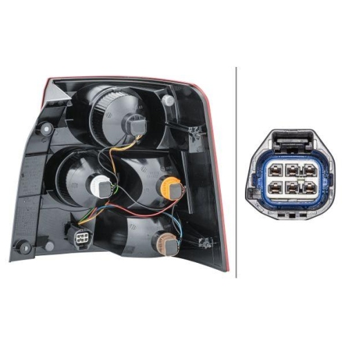 HELLA Heckleuchte 2VP 238 023-151 für LAND ROVER, links