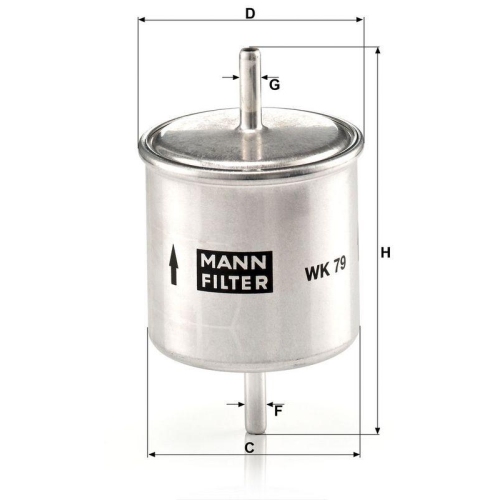 Kraftstofffilter MANN-FILTER WK 79 f&uuml;r FORD MAZDA