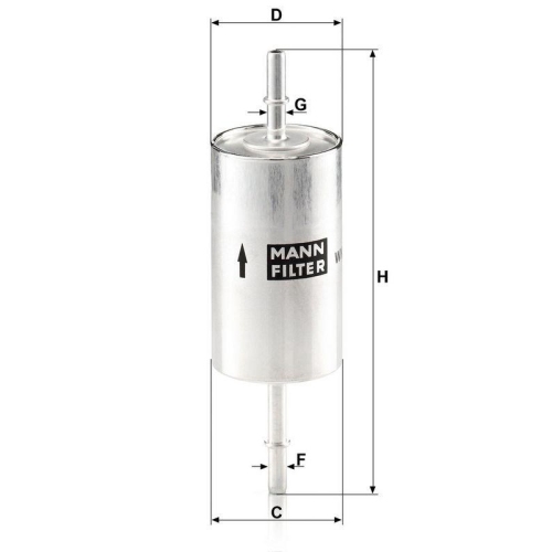 Kraftstofffilter MANN-FILTER WK 614/46 f&uuml;r FORD MAZDA VOLVO