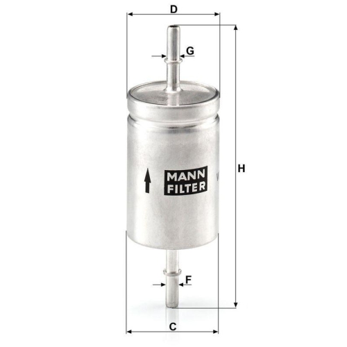 Kraftstofffilter MANN-FILTER WK 512 f&uuml;r CITRO&Euml;N FIAT JAGUAR LADA OPEL PEUGEOT